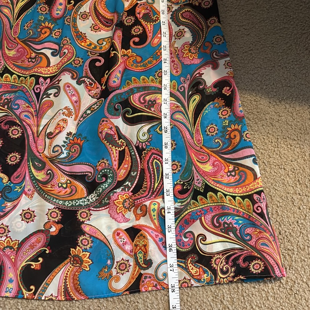 Liz Lange Maternity Multicolor Paisley Print Cover Up Size XL - Picture 7 of 9